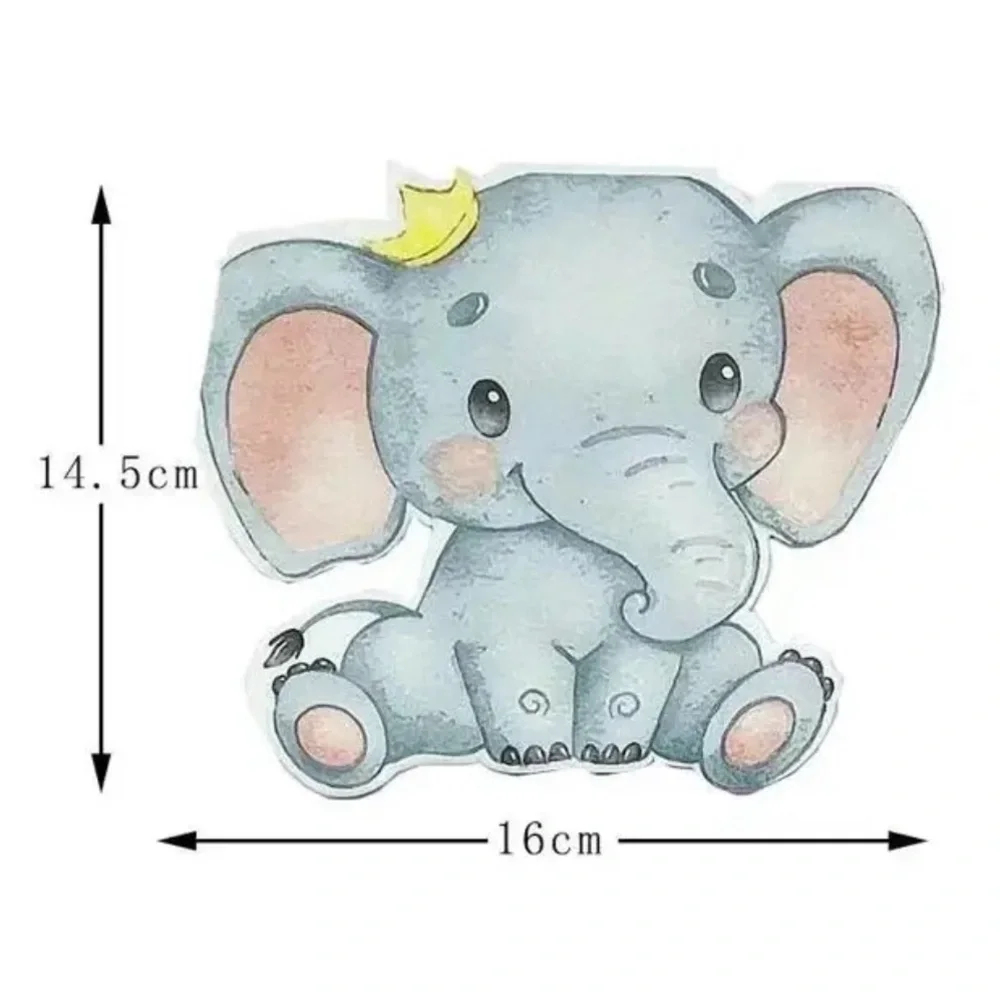 Baby Elephant Shaped Large Paper Napkins for Boy or Girl Baby Shower, 20 ct